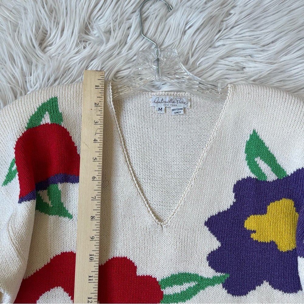 ANTONELLA PREVE vintage Floral knitted  Sweater Dress - Picture 11 of 15